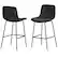 Angle. Simpli Home - Jolie Bar Stool (Set of 2) - Distressed Charcoal Grey.
