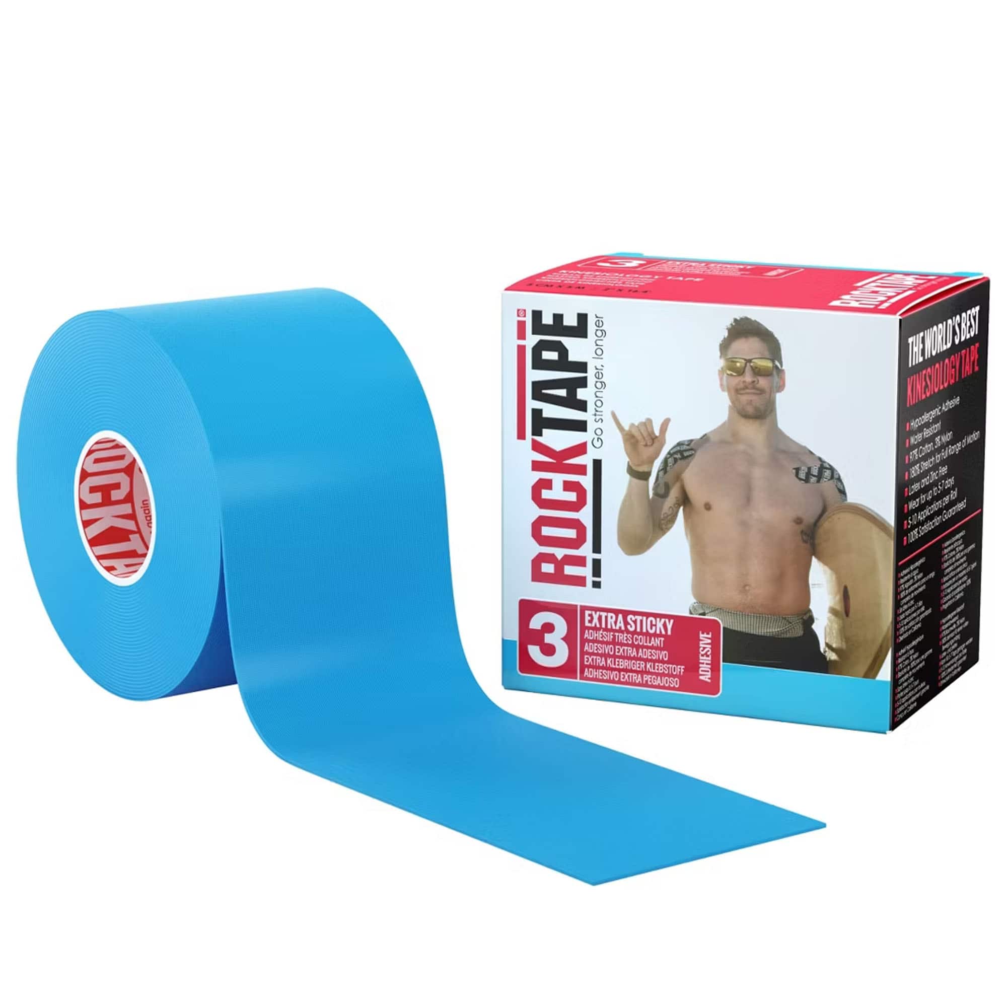 RockTape - Standard Extra Sticky Athletic Tape - Blue