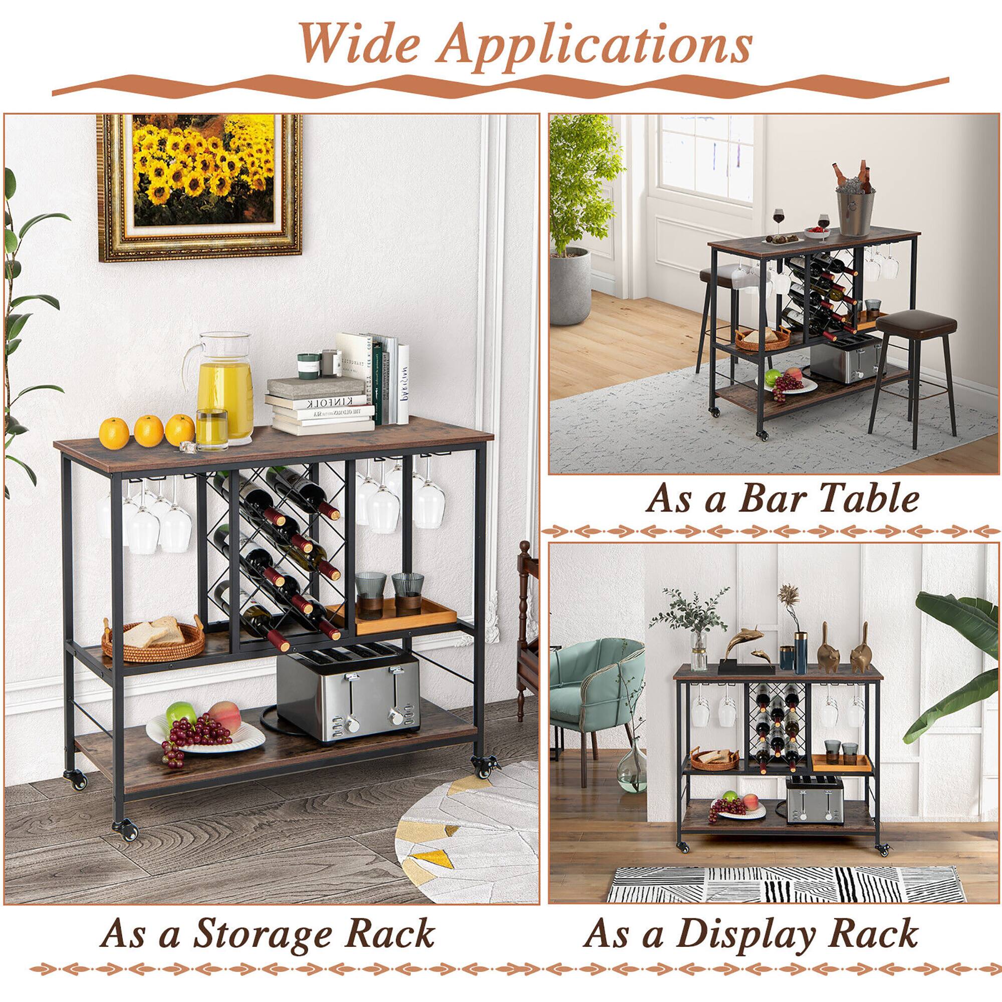 Wide Applications

- As a Storage Rack
- As a Bar Table
- As a Display Rack
