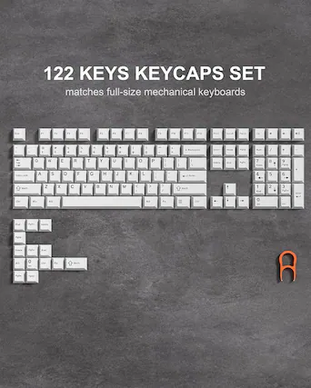 122 KEYS KEYCAPS SET matches full-size mechanical keyboards
