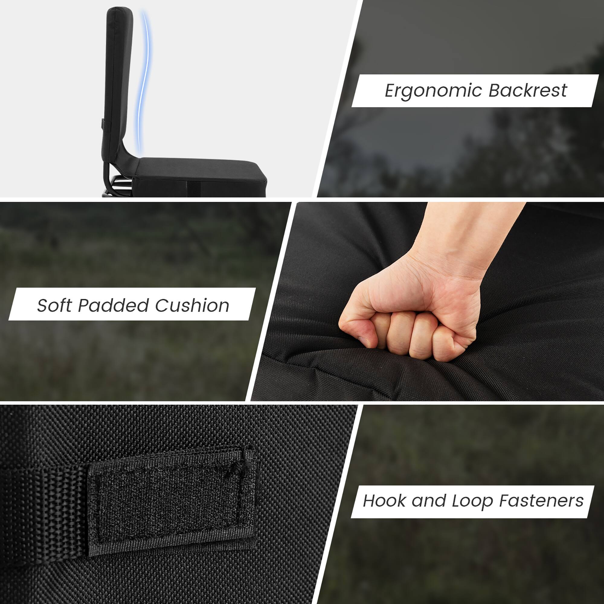 - Ergonomic Backrest
- Soft Padded Cushion
- Hook and Loop Fasteners