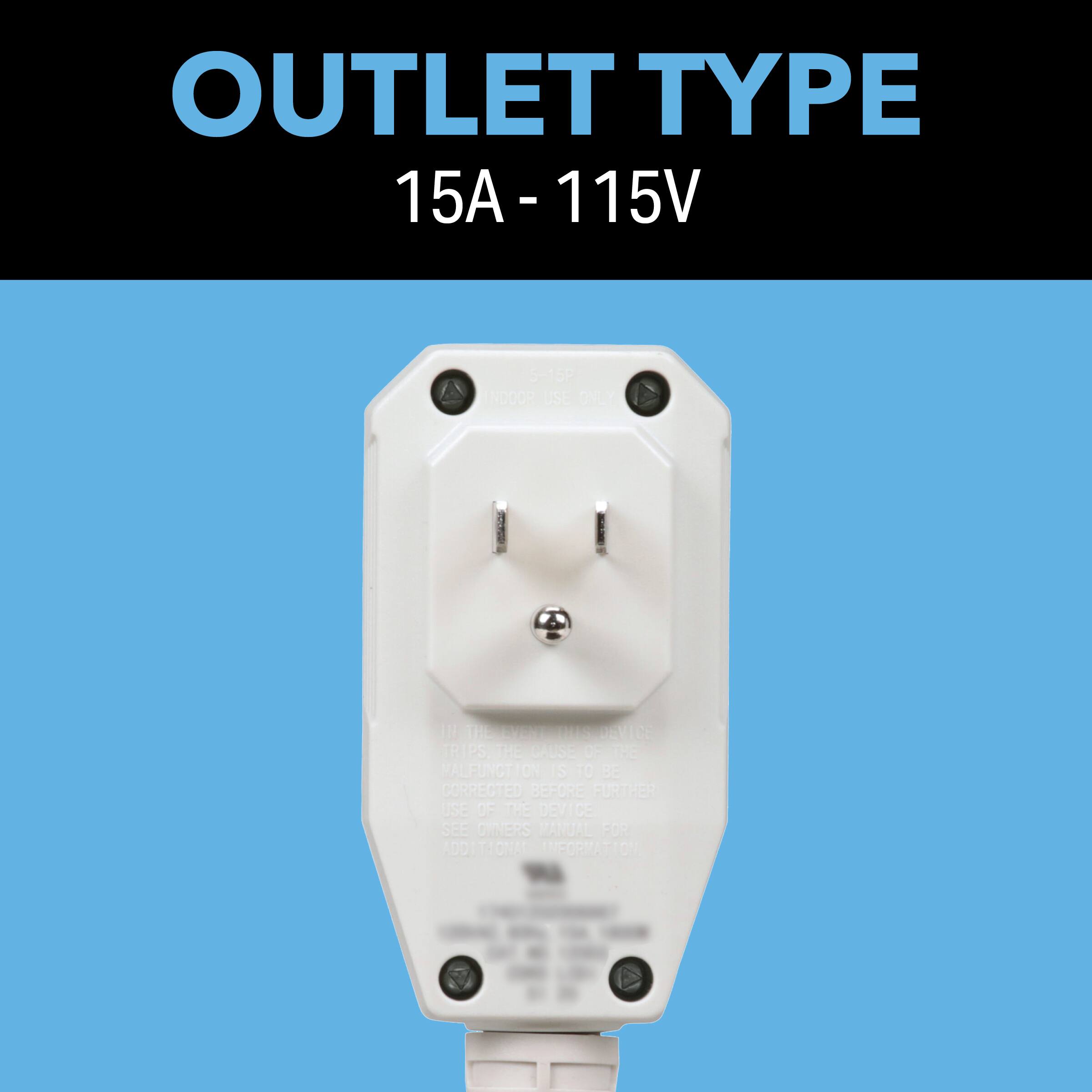 OUTLET TYPE 15A - 115V

3115P 000

USE ONLY IN THE HEATER DEVICE

TRIPS THE CAUSE IS TO BE CORRECTED BEFORE FURTHER USE OF THE DEVICE

SEE OWNERS MANUAL FOR ADDITIONAL INFORMATION