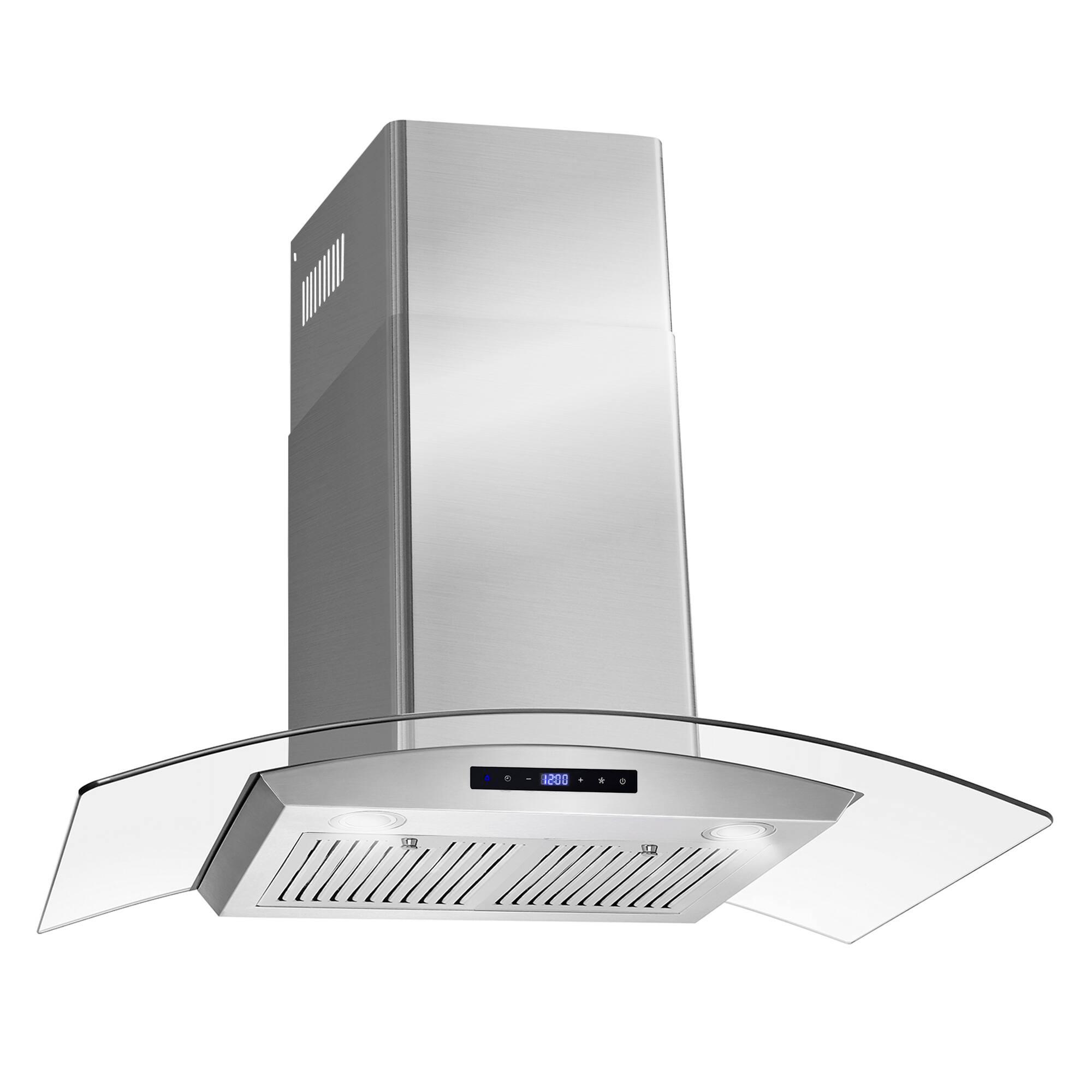 Back. COSMO - COS-668WRCS90-DL 36 in. Vista Collection 380 CFM Ductless Wall Mount Range Hood, Touch Controls, LED Lights - Stainless Steel.