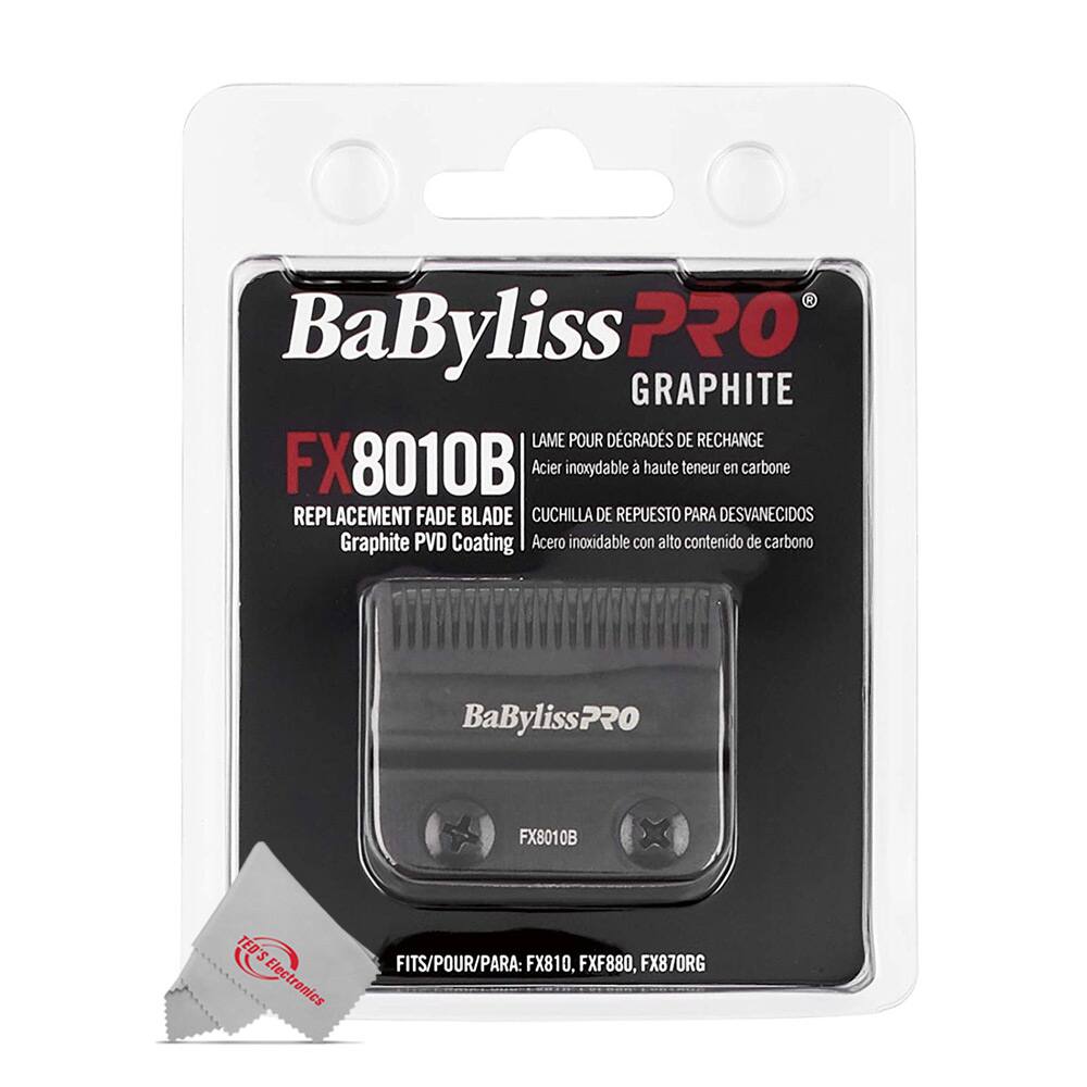 BaByliss PRO GRAPHITE LAME POUR DÉGRADÉS DE RECHANGE FX8010B Acier inoxydable à haute teneur en carbone REPLACEMENT FADE BLADE CUCHILLA DE REPUESTO PARA DESVANECIDOS Graphite PVD Coating Acero inoxidable con alto contenido de carbono BaBylissPRO FX8010B x TED'S Electronics FITS/POUR/PARA: FX810, FXF880, FX870RG
