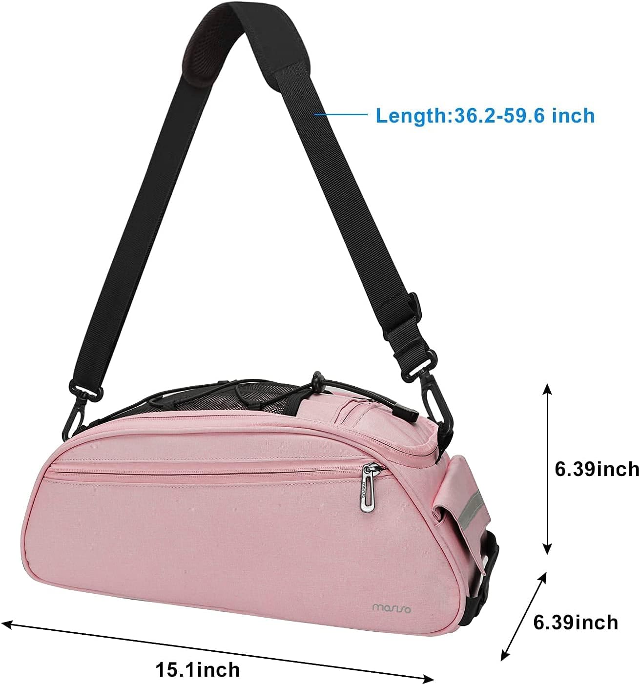 Length: 36.2-59.6 inch  
6.39 inch  
6.39 inch  
15.1 inch