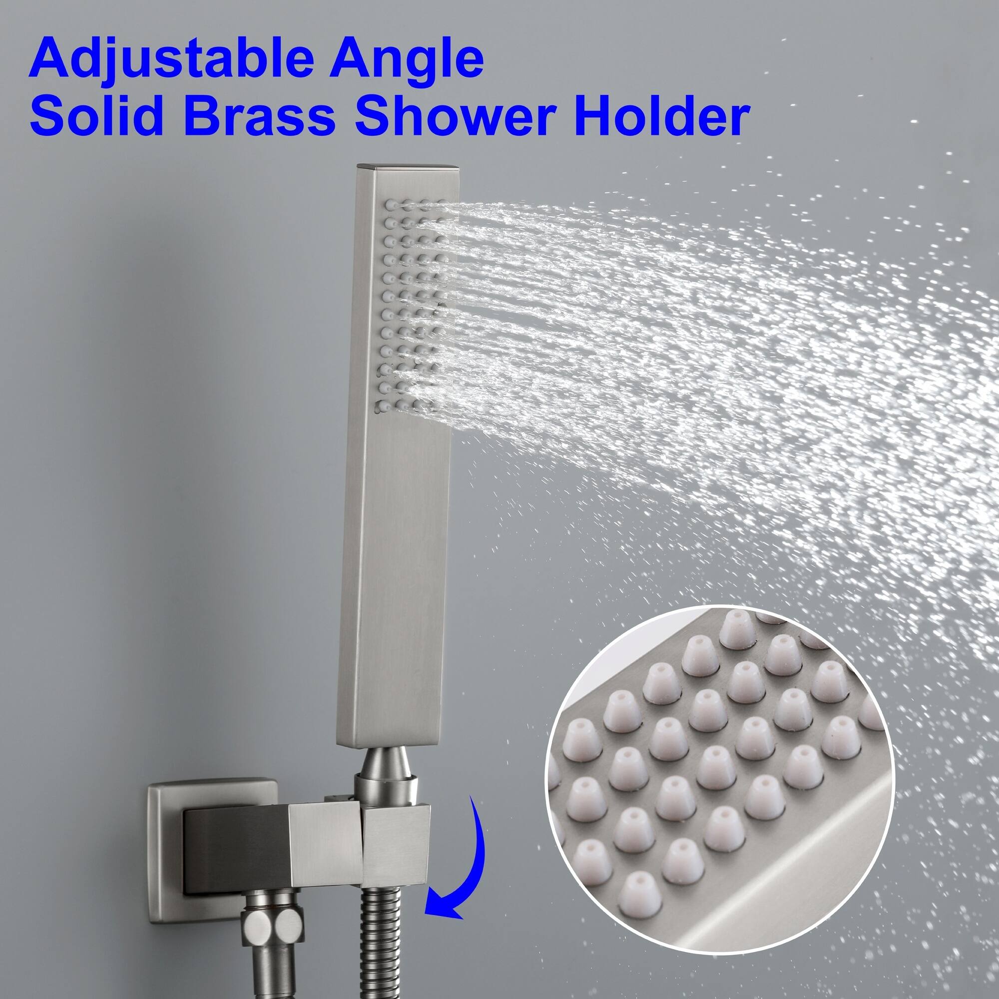 Adjustable Angle Solid Brass Shower Holder