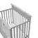 Angle. Storkcraft - Petal 4-in-1 Convertible Mini Crib - Pebble Gray.