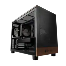 Front. Andromeda Insights - AI Workstation Gaming PC | AMD Radeon Pro R9700 32GB | Ryzen 5 9600X (5.4 GHz Turbo) | 32GB DDR5 | 1TB Gen4 SSD - Black.