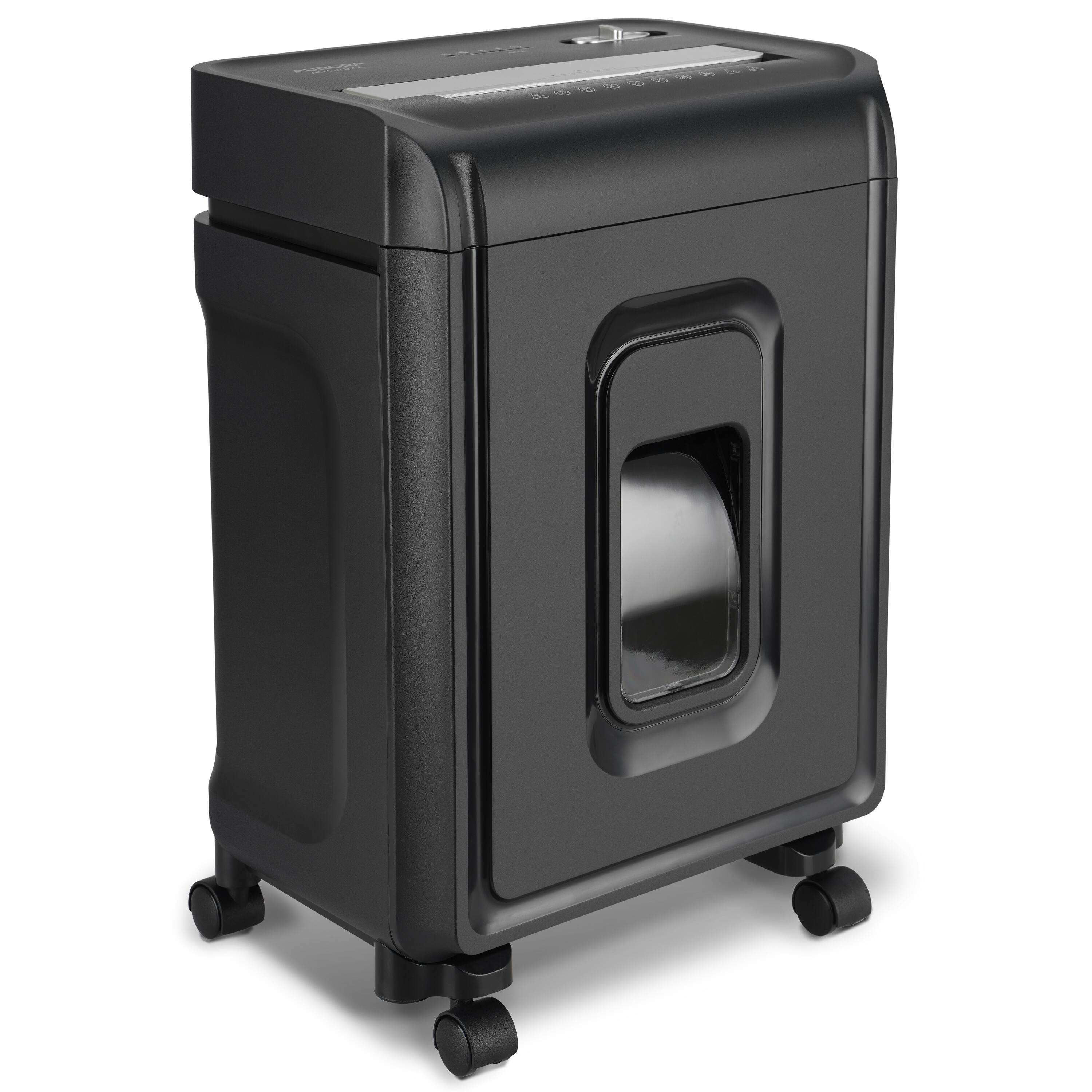 Left. Aurora - Aurora AU1270XA Professional Grade 12-Sheet Cross-Cut Paper and Credit Card/ 20 Minutes  Run Time / Security Level P-4 - Black.