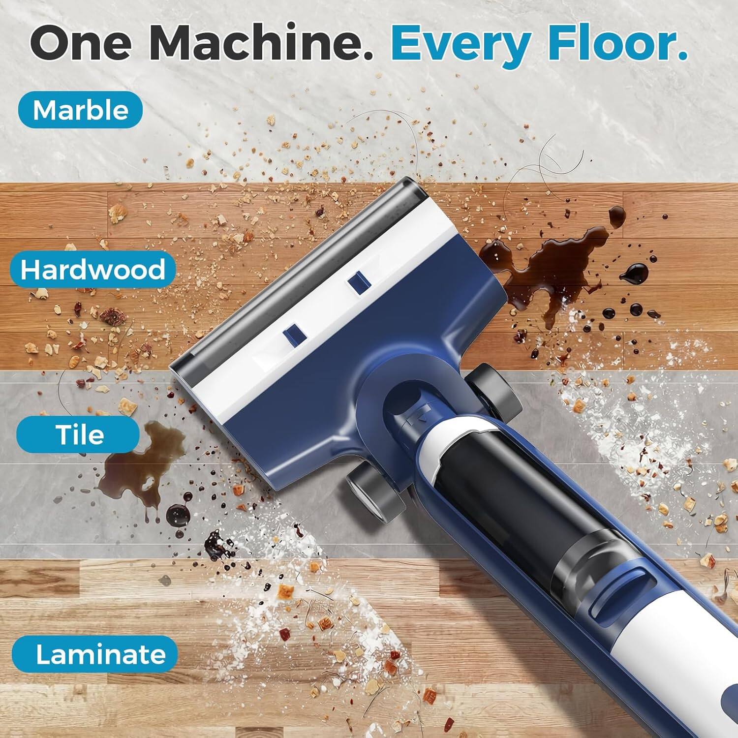 One Machine. Every Floor.

Marble  
Hardwood  
Tile  
Laminate