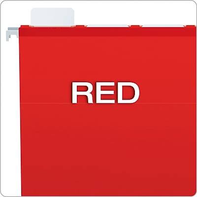 Alt View 3. Pendaflex - Ready-Tab Reinforced Hanging File Folder, 5-Tab, Letter Size, 25/Box - Red.