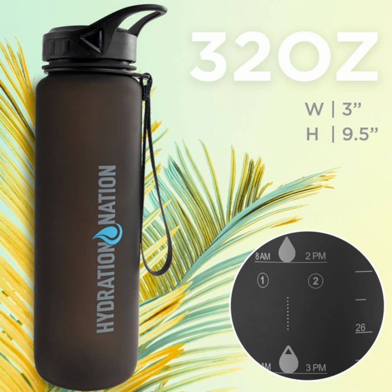 NATION HYDRATION  
32OZ  
W | 3"  
H | 9.5"  

8AM  
1  
26  
2PM  
2  
3PM