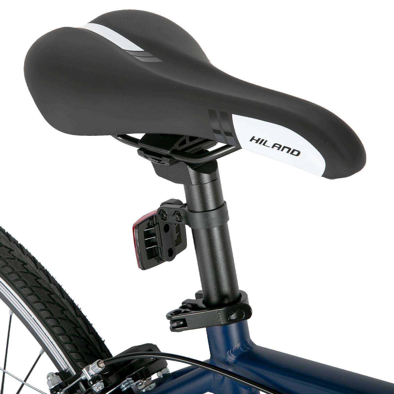 Alt View 10. HILAND - HILAND Flow 700C Adult Hybrid Bike, 7 Speeds Commuter Bicycle for Men Women, Aluminum Alloy Frame, Blue - blue.