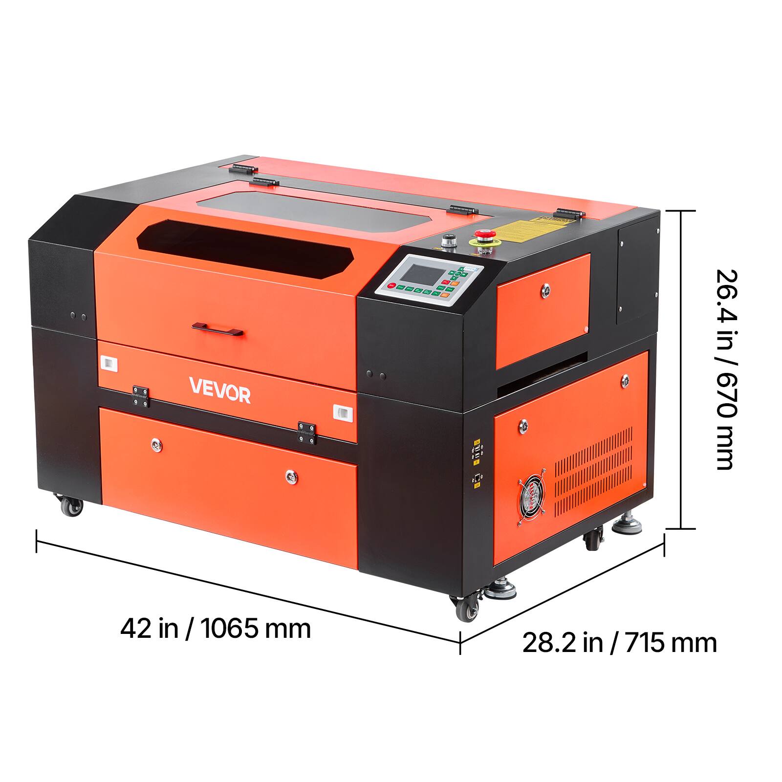 VEVOR 00 - GESSES 20 i EO  
26.4 in / 670 mm  
42 in / 1065 mm  
28.2 in / 715 mm