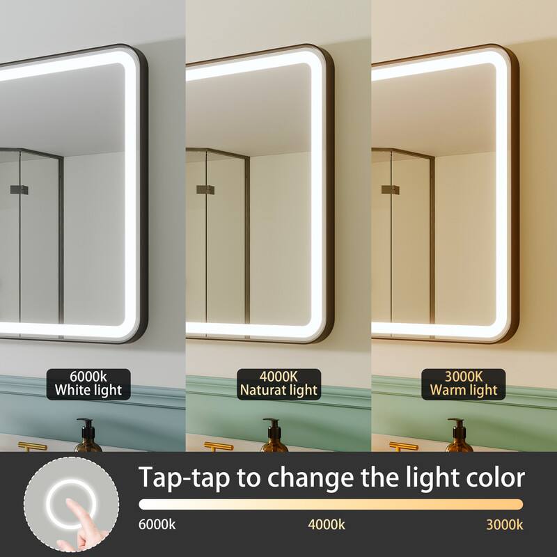 6000K White light  
4000K Natural light  
3000K Warm light  

Tap-tap to change the light color  
6000K 4000K 3000K