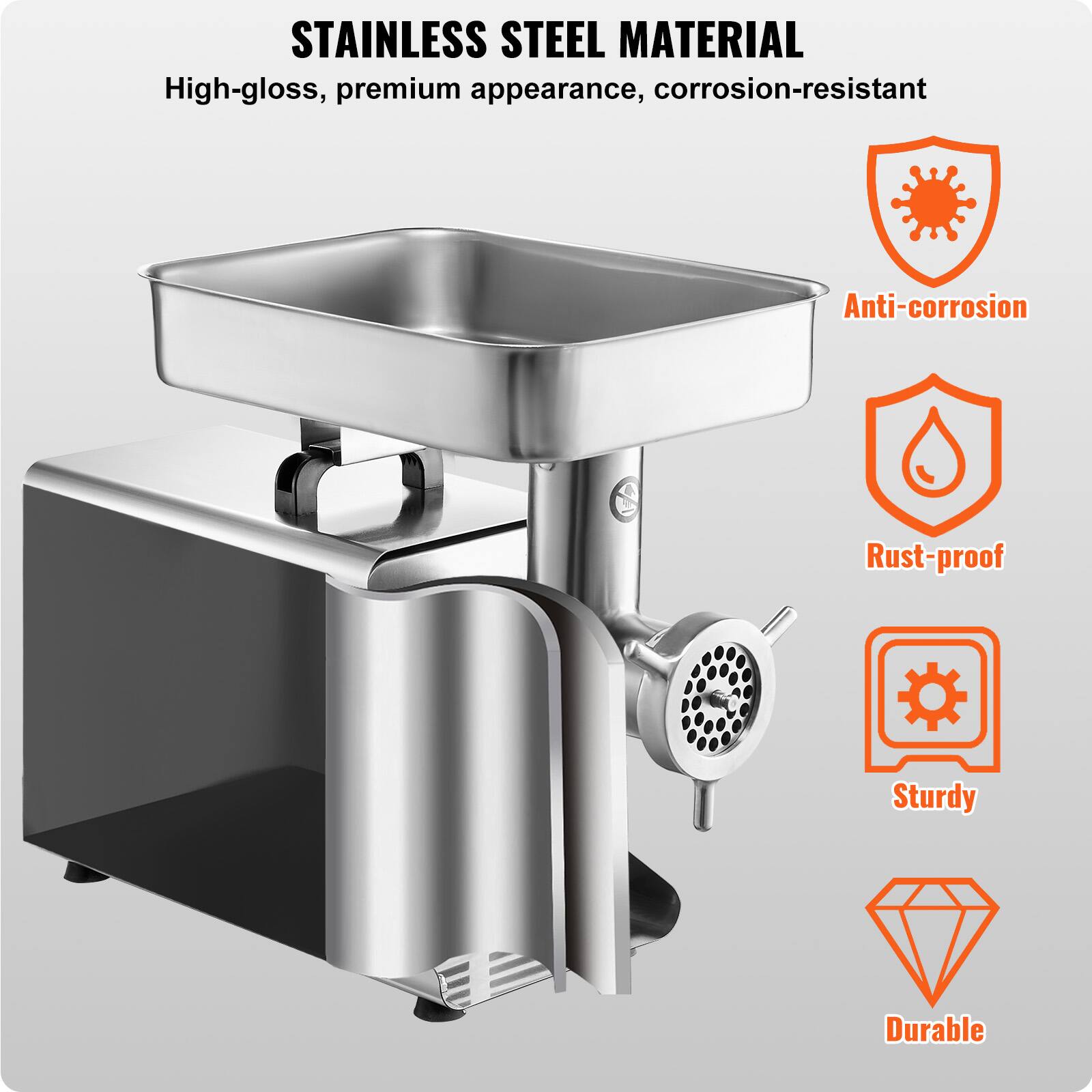 STAINLESS STEEL MATERIAL
High-gloss, premium appearance, corrosion-resistant
Anti-corrosion
Rust-proof
Sturdy
Durable