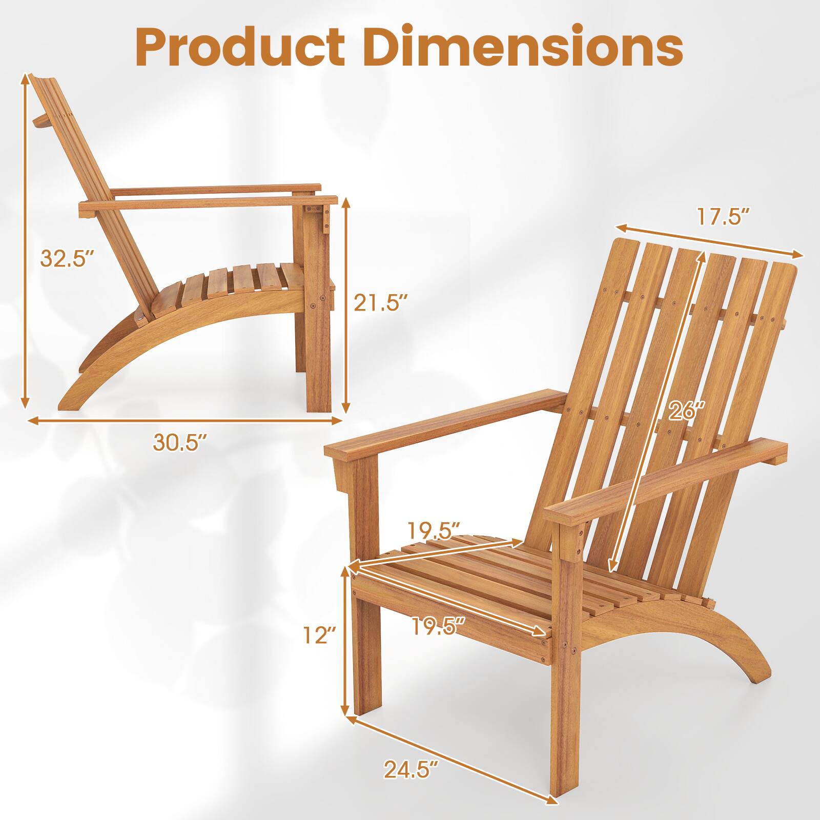 Product Dimensions: 17.5" x 32.5" x 21.5" x 30.5" x 26" x 19.5" x 12" x 19.5" x 24.5"