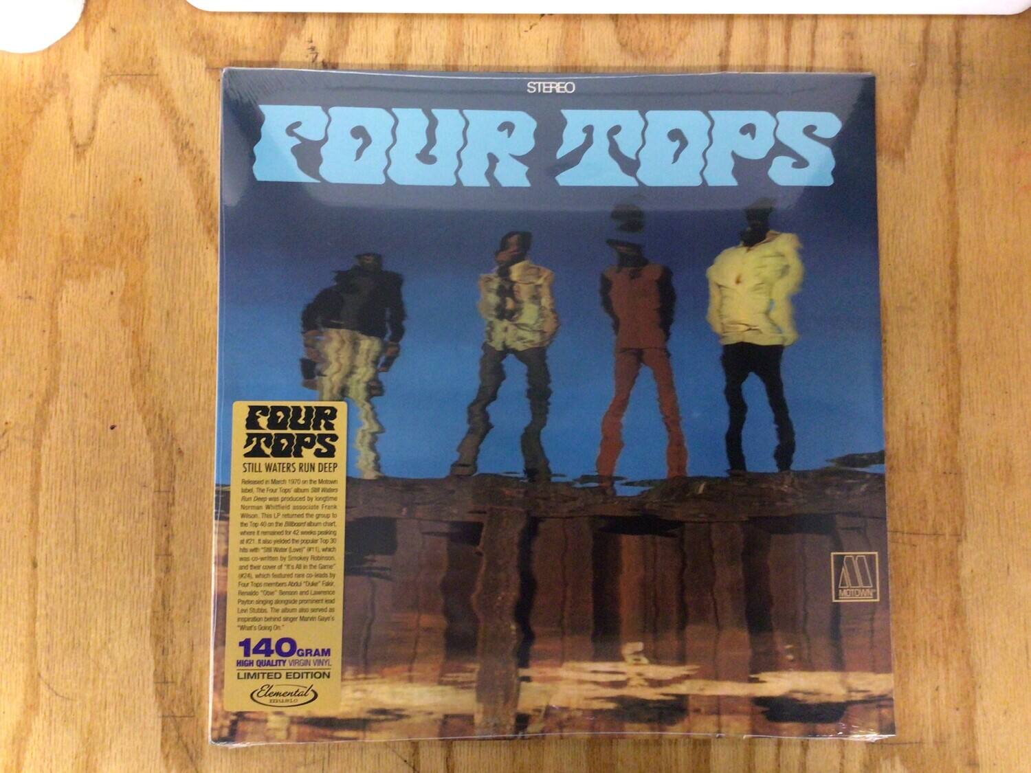 STEREO  
FOUR TOPS  

STILL WATERS RUN DEEP  

Released in March 1970 on the Motown label, the Four Tops' album "Still Waters Run Deep" was produced by Norman Whitfield and written by Whitfield and Barrett Strong. The album was a commercial success, reaching No. 1 on the Billboard 200 album chart and No. 1 on the Billboard Hot Soul Albums chart. The title track, "Still Waters Run Deep," was a No. 1 hit on the Billboard Hot 100 chart in 1970. The album also included the hit singles "I'll Be There" and "Reach Out (I'll Be There)."  

140 GRAM  
HIGH QUALITY VIRGIN VINYL  
LIMITED EDITION  

Elemental