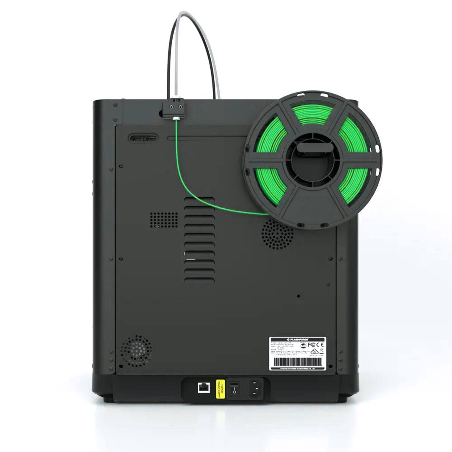 Left. Flashforge - AD5M 3D Printer: CoreXY 600mm/s, 20k Acceleration, Auto-Level, 280°C Extruder, 220mm³ Build, Remote Monitor & Recovery - Black.