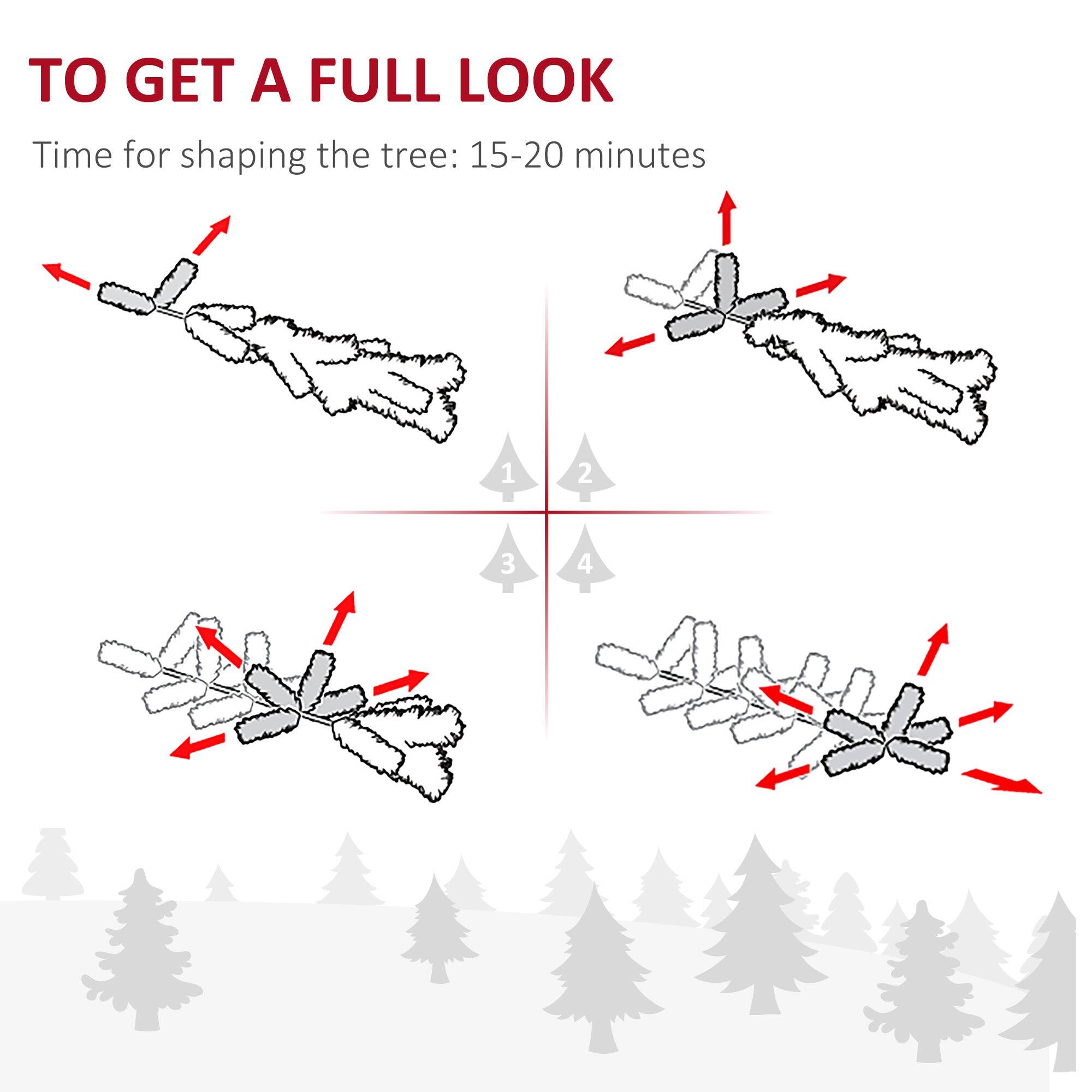 TO GET A FULL LOOK  
Time for shaping the tree: 15-20 minutes  

1  
2  
3  
4