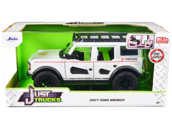 Jada MiJo Exclusives
CRT YOKOHAMA DIE-CAST
JUST TRUCKS
2021 FORD BRONCO
8+