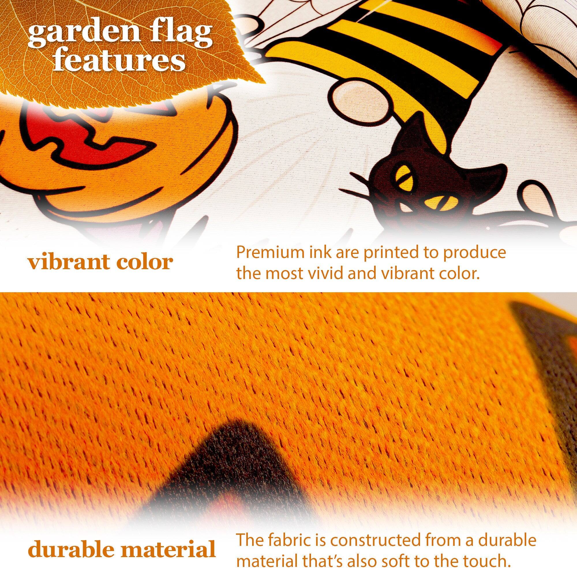 garden flag features

vibrant color  
Premium ink are printed to produce the most vivid and vibrant color.

durable material  
The fabric is constructed from a durable material that's also soft to the touch.