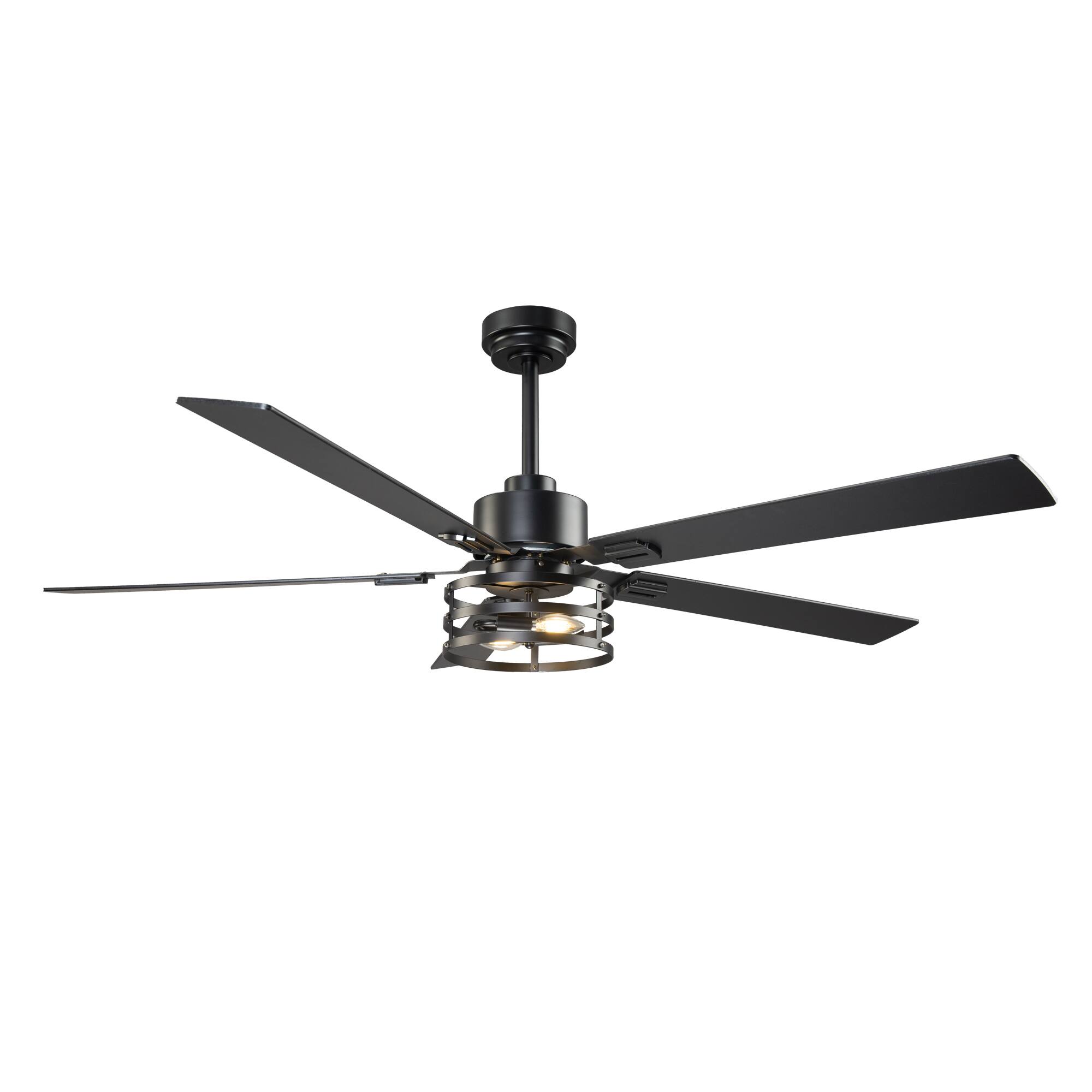 Alt View 7. Vaczon - 60" Modern Smart Ceiling Fan with Remote and APP Control, 6-Speed Reversible Blades - Matte Black.