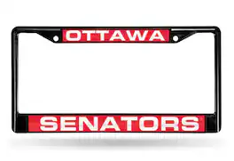 Rico Industries - Ottawa Senators Black Metal License Plate Frame Holder - Multi