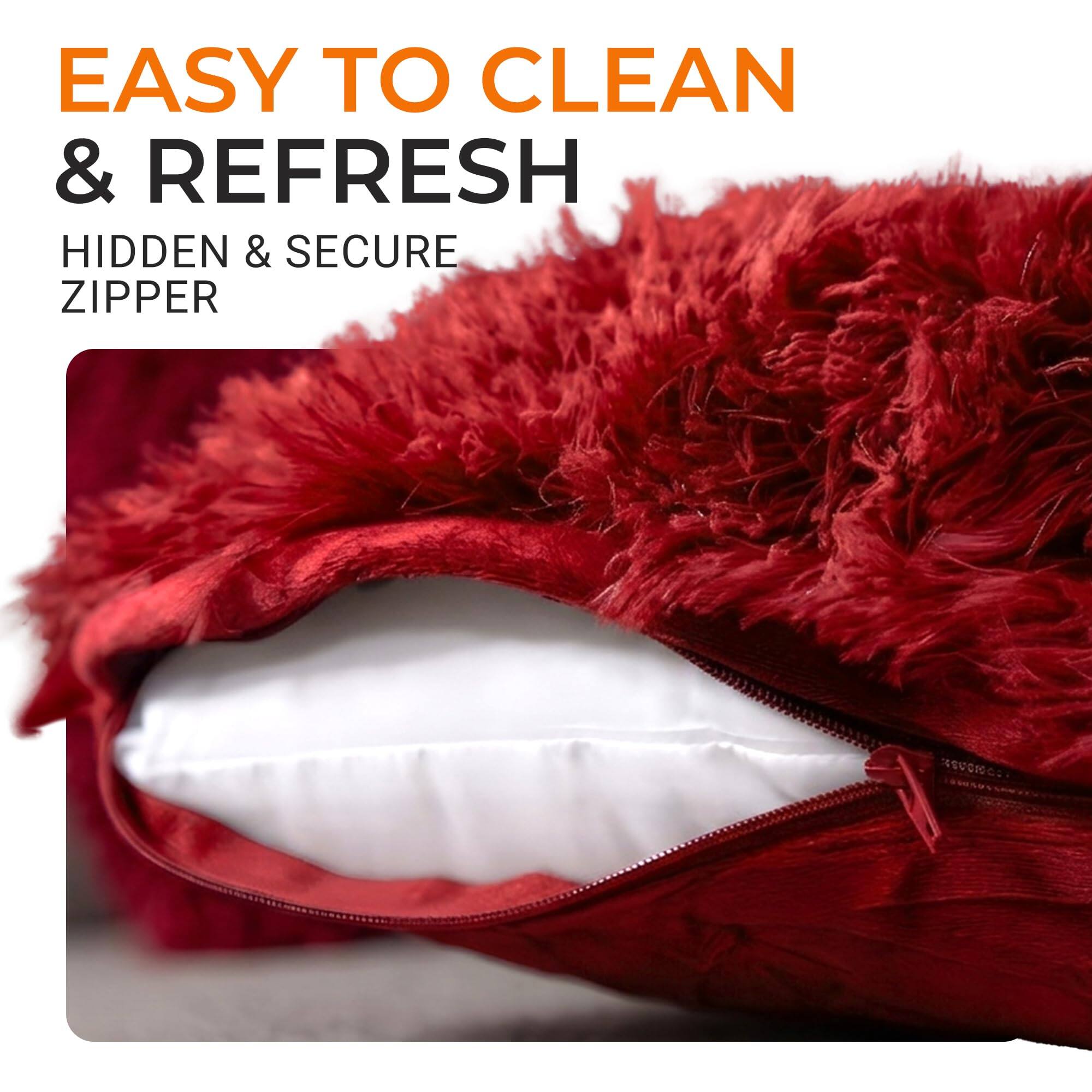 EASY TO CLEAN & REFRESH  
HIDDEN & SECURE ZIPPER