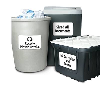 Shred All Documents  
Recycle Plastic Bottles  
Ink Cartridges and Toners