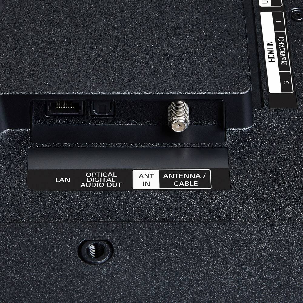 U 1 HDMI 2 (eARC/ARC)  
3 OPTICAL DIGITAL AUDIO OUT  
ANT IN  
ANTENNA / CABLE  
LAN