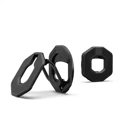 Front. UAG - Magnetic Ring Stand with Built-in Bottle Opener, Universal MagSafe Phone Grip & Stand - Black.