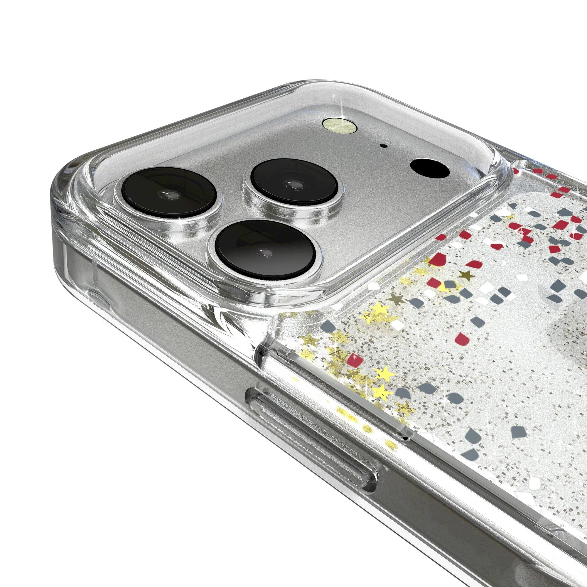 Alt View 2. Keyscaper - Washington State Cougars iPhone Glitter Confetti Design Case - 15 - Multicolor.