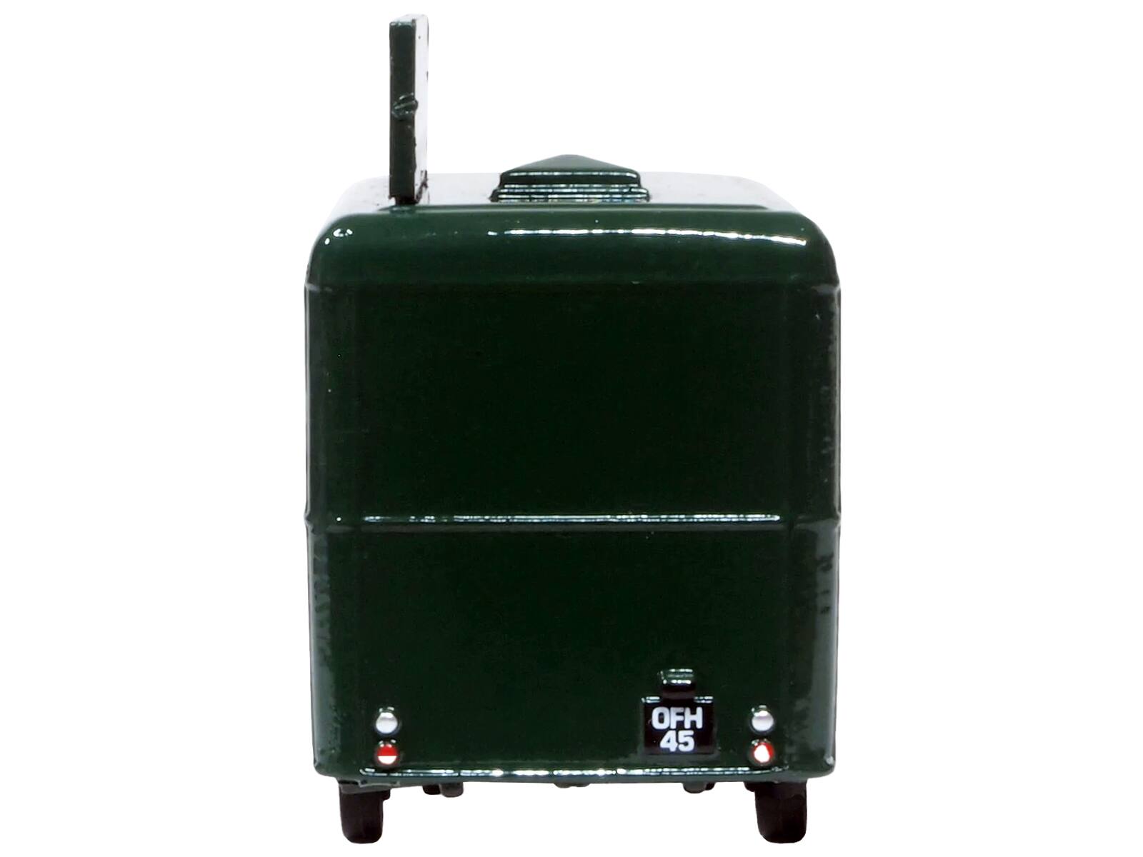 Back. Oxford Diecast - Mobile Food Trailer "M. Manze Eel and Pie House - Peckham" 1/87 (HO) Scale Diecast Model by Oxford Diecast - Green.