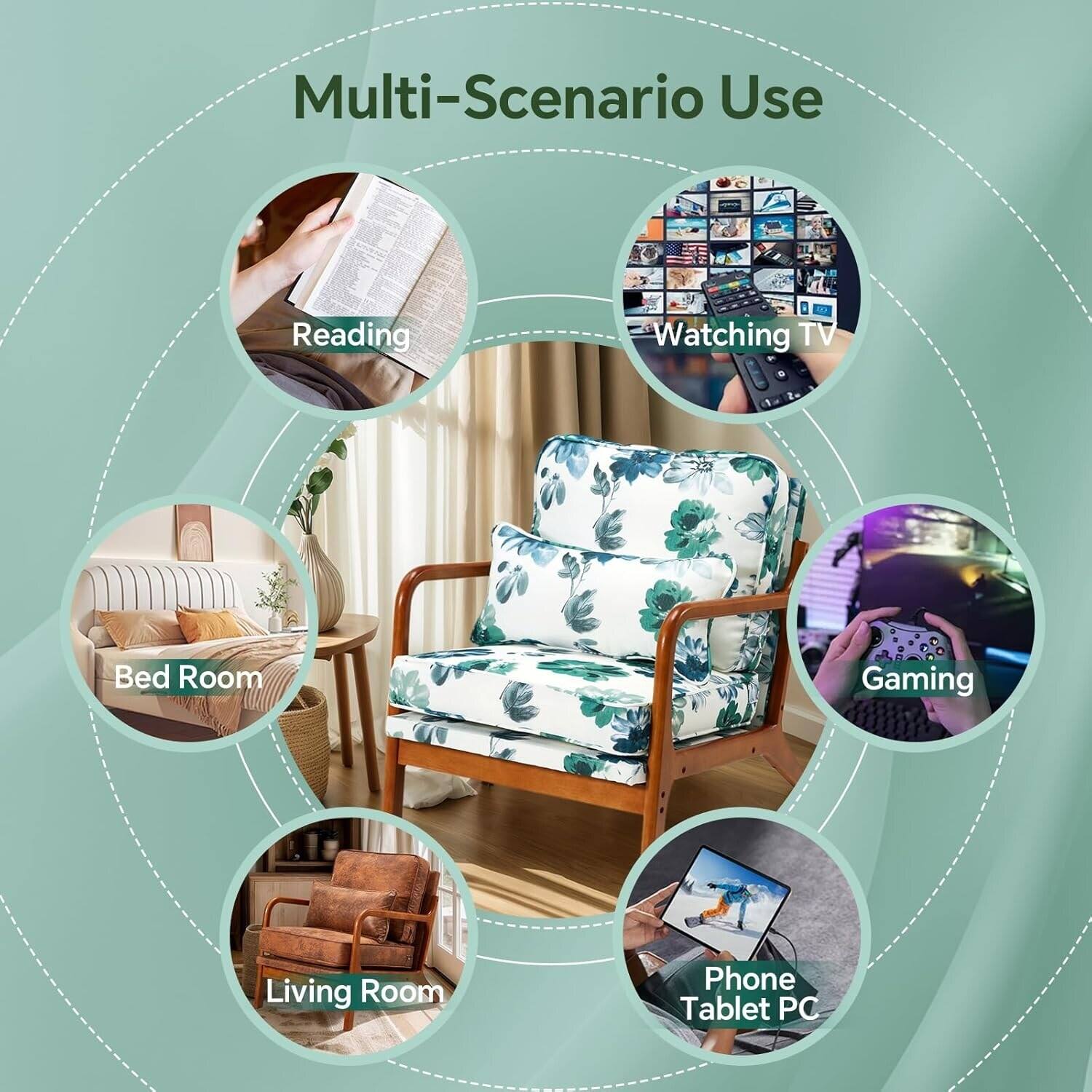 Multi-Scenario Use

- Reading
- Watching TV
- Gaming
- Phone Tablet PC
- Living Room
- Bed Room
