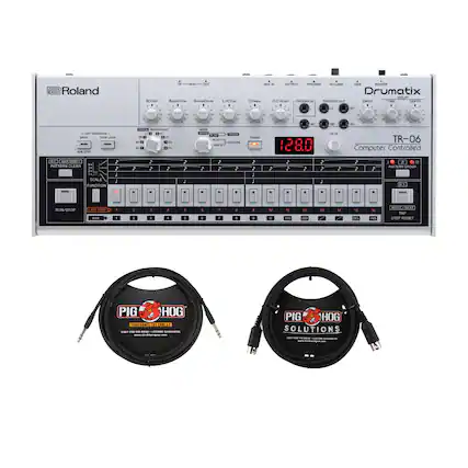 Roland Drumatix TR-06 Computer Controlled
- Accent
- Bass Drum
- Snare Drum
- LH Tom
- RH Tom
- Cymbal
- O/C Hi-Hat
- Trigger In
- Trigger Out
- USB
- Power
- Mix In
- Output
- Phones
- Volume
- Delay Depth
- Drive
- Tempo
- Pattern Group
- Pattern Clear
- Scale
- Function
- Run/Stop
- Last Step
- Bar
- Step Reset
- White/Next
PIG HOG Solutions
Built for the Road - Lifetime Guarantee