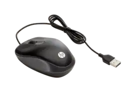 HP - USB Travel Mouse - Wired - Black