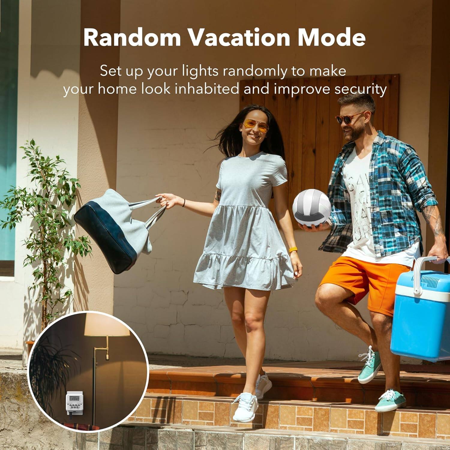 Random Vacation Mode

Set up your lights randomly to make your home look inhabited and improve security
