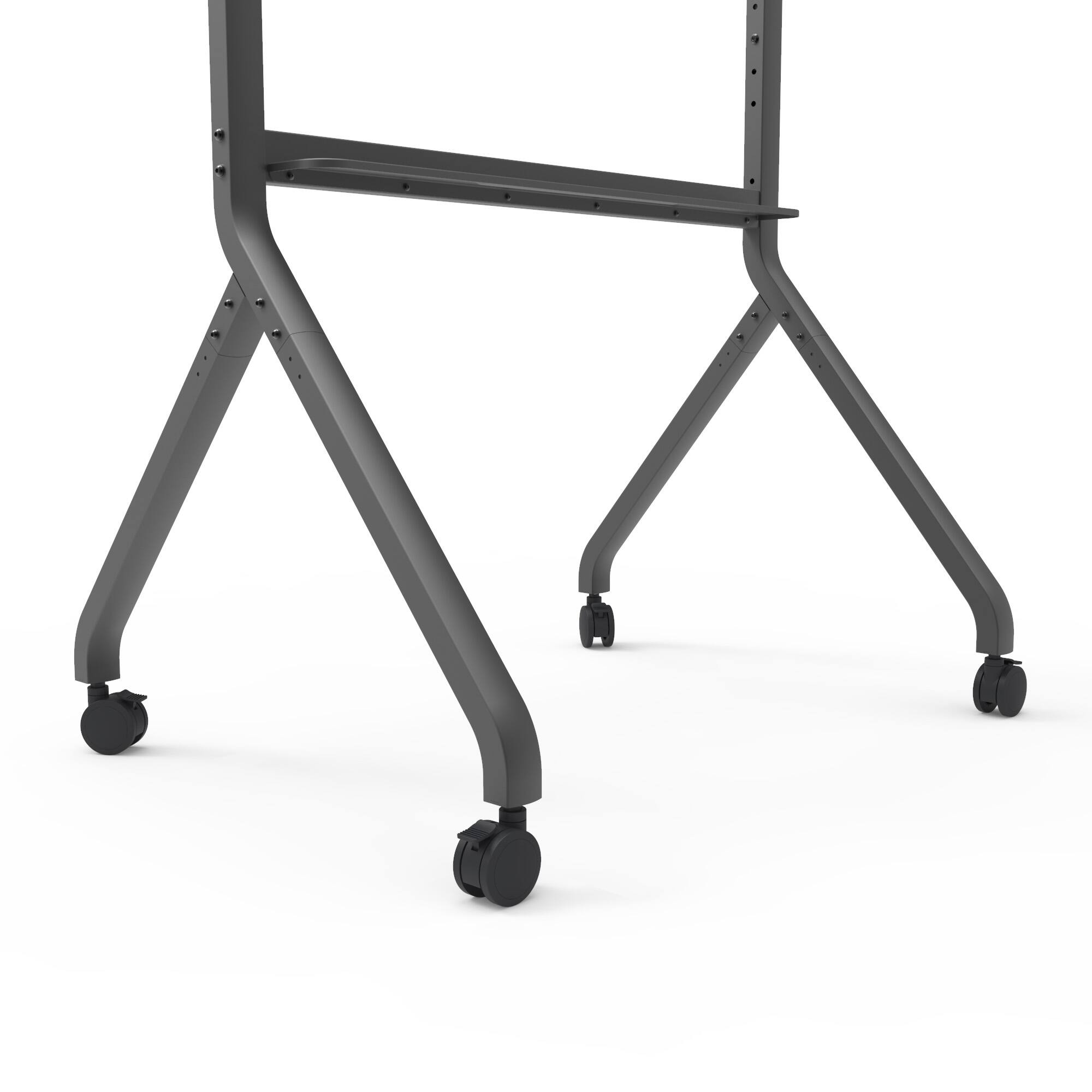 Alt View 4. Kanto - Heavy Duty Height Adjustable Rolling TV Stand for 55" - 100" Screens - Black.