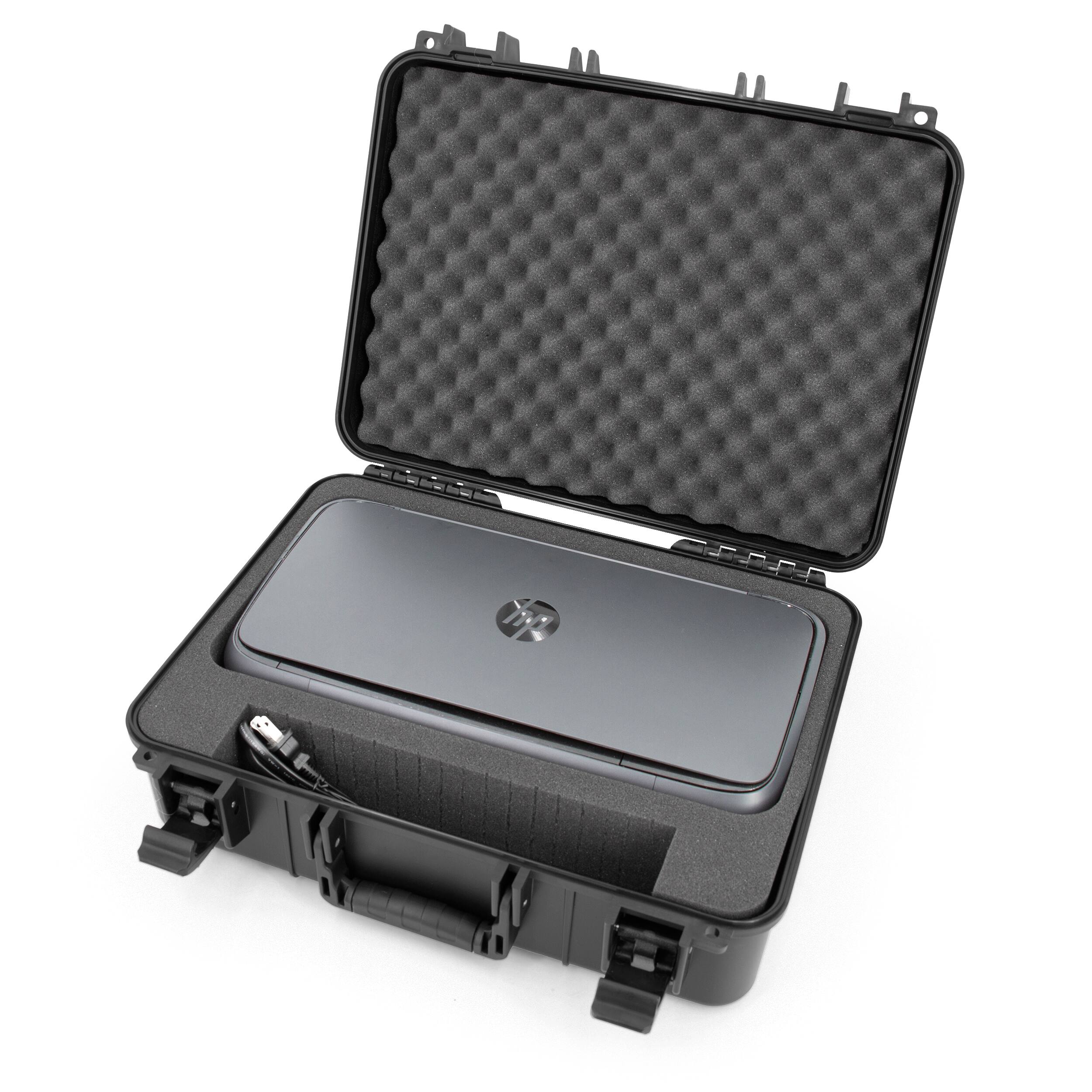 Alt View 4. CASEMATIX - Portable Printer Carry Case Compatible with HP Officejet 250 Wireless Mobile Printer, Ink Cartridges and Power Cable.