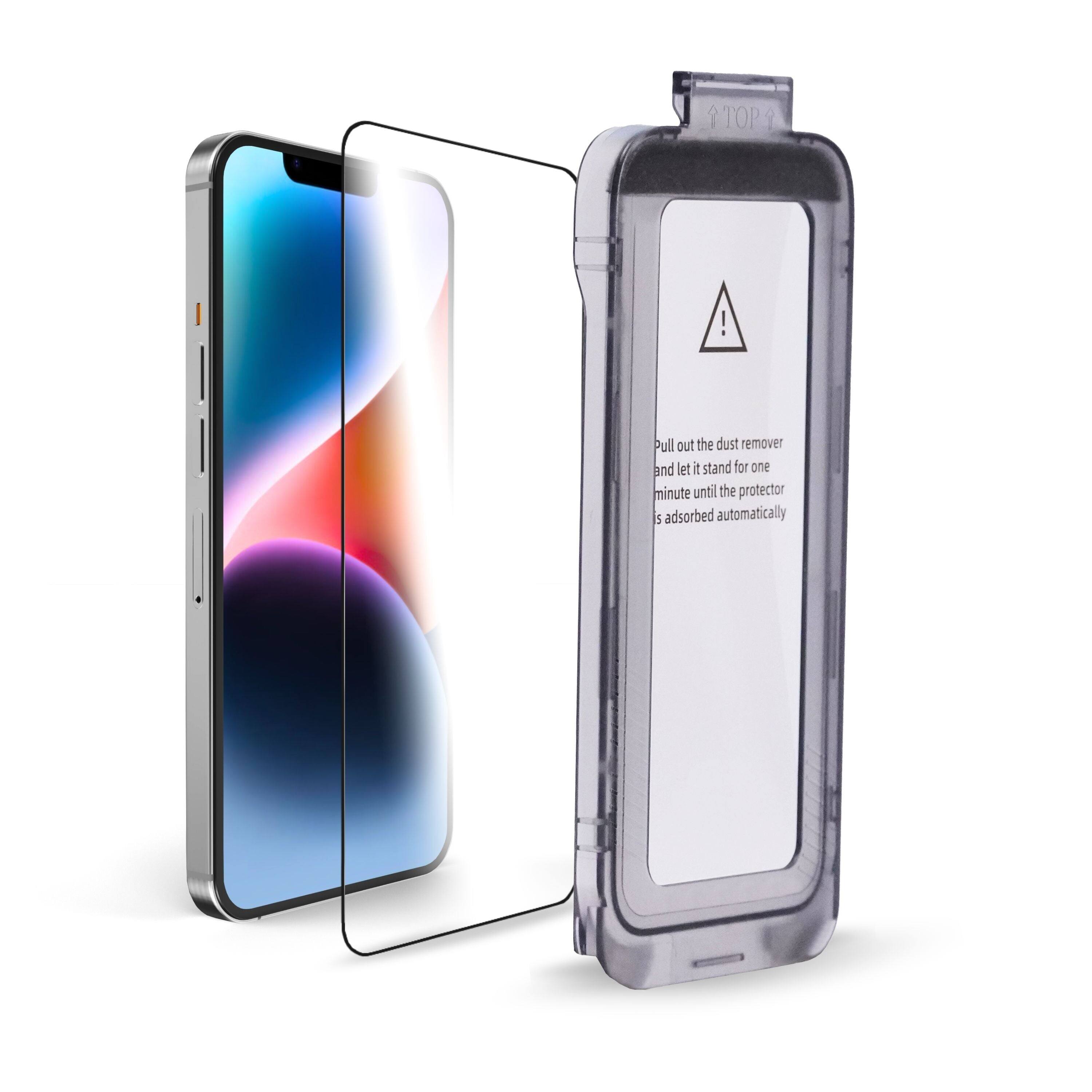 Pull out the dust remover and let it stand for one minute until the protector is adsorbed automatically.