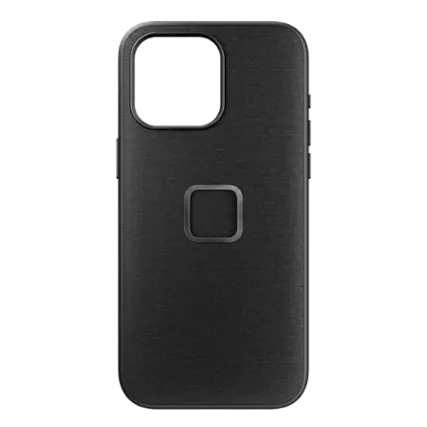 Front. Peak Design - Everyday Fabric Case v2 for iPhone 15 Pro Max - Charcoal.