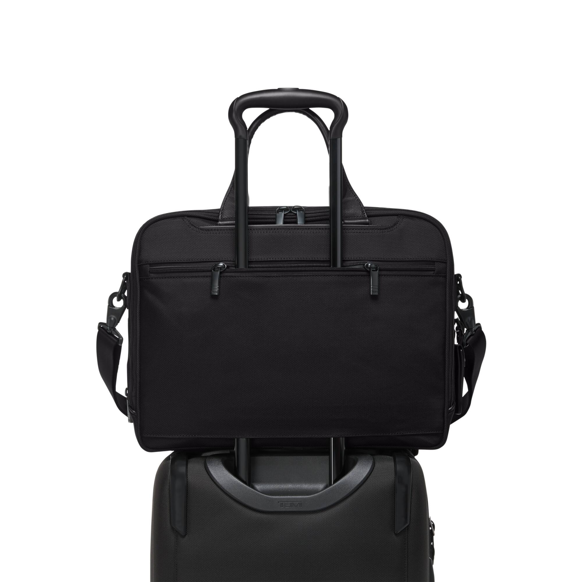 Back. TUMI - Alpha Medium Expandable Briefcase - Black.