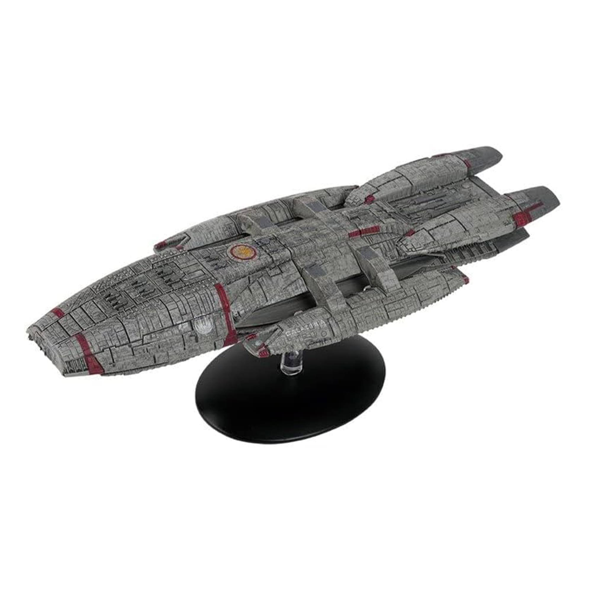 Alt View 3. Eaglemoss - Eaglemoss Battlestar Galactica Ship Replica | Galactica (Blood and Chrome) - Gray.