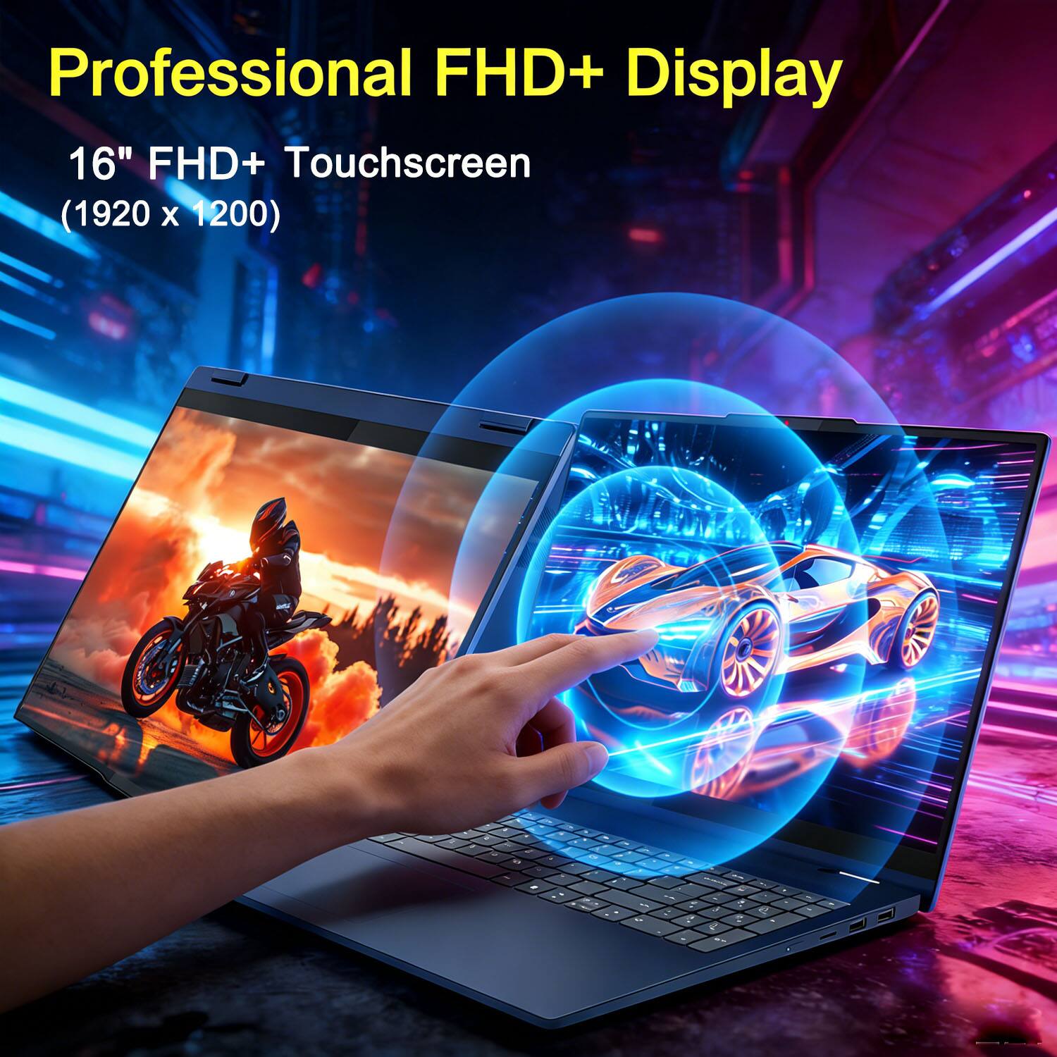 Professional FHD+ Display  
16" FHD+ Touchscreen (1920 x 1200)