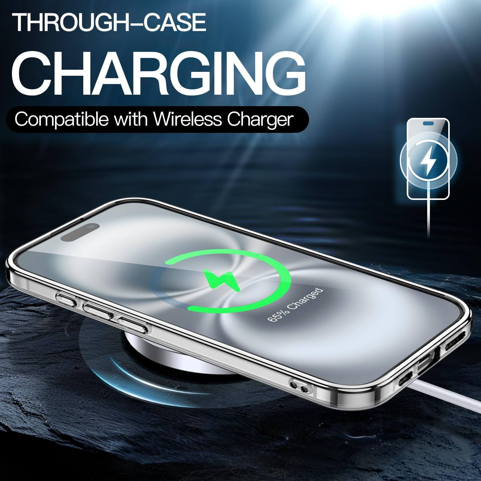 THROUGH-CASE CHARGING  
Compatible with Wireless Charger  

65% Charged