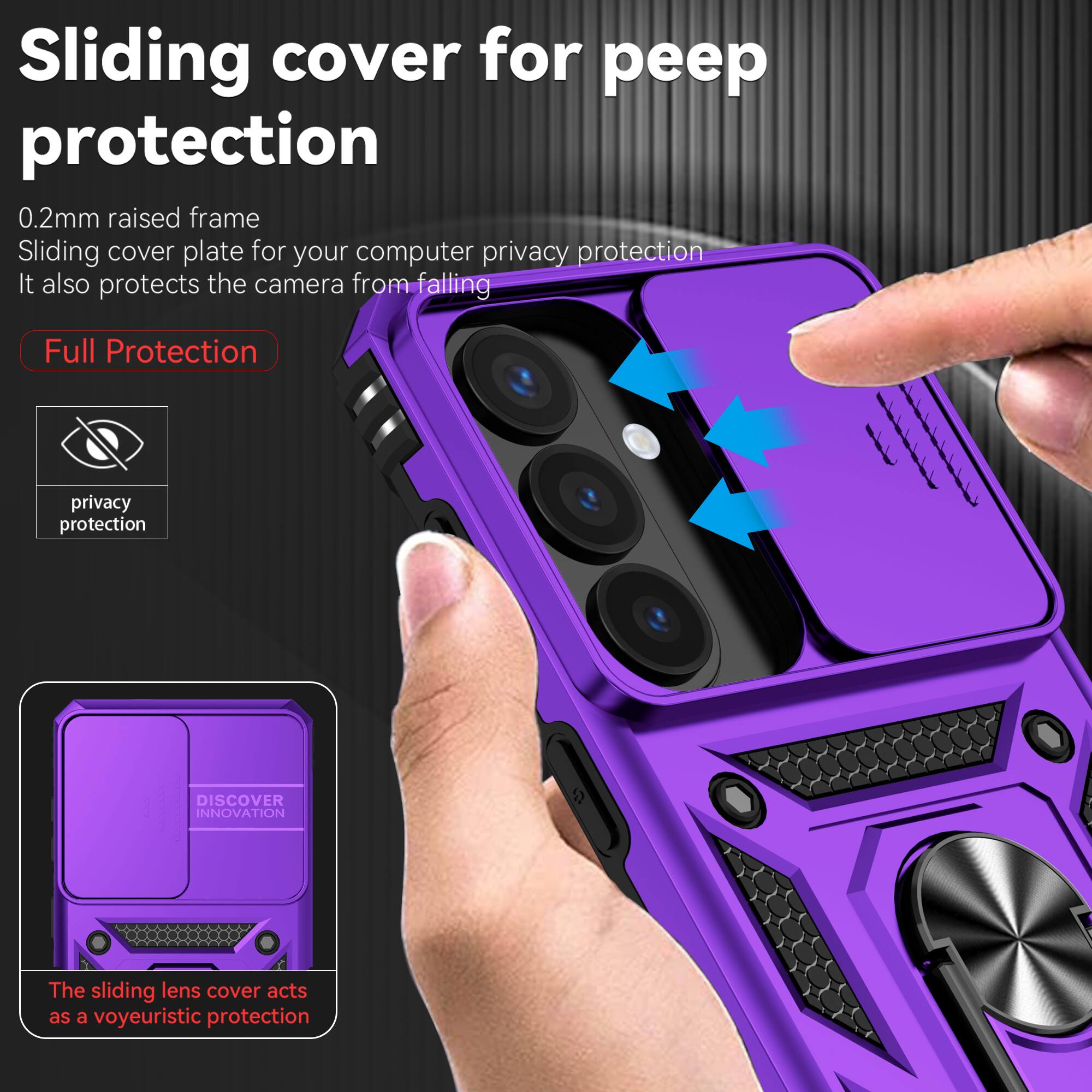 Sliding cover for peep protection

0.2mm raised frame
Sliding cover plate for your computer privacy protection
It also protects the camera from falling

Full Protection

privacy protection

DISCOVER INNOVATION

The sliding lens cover acts as a voyeuristic protection