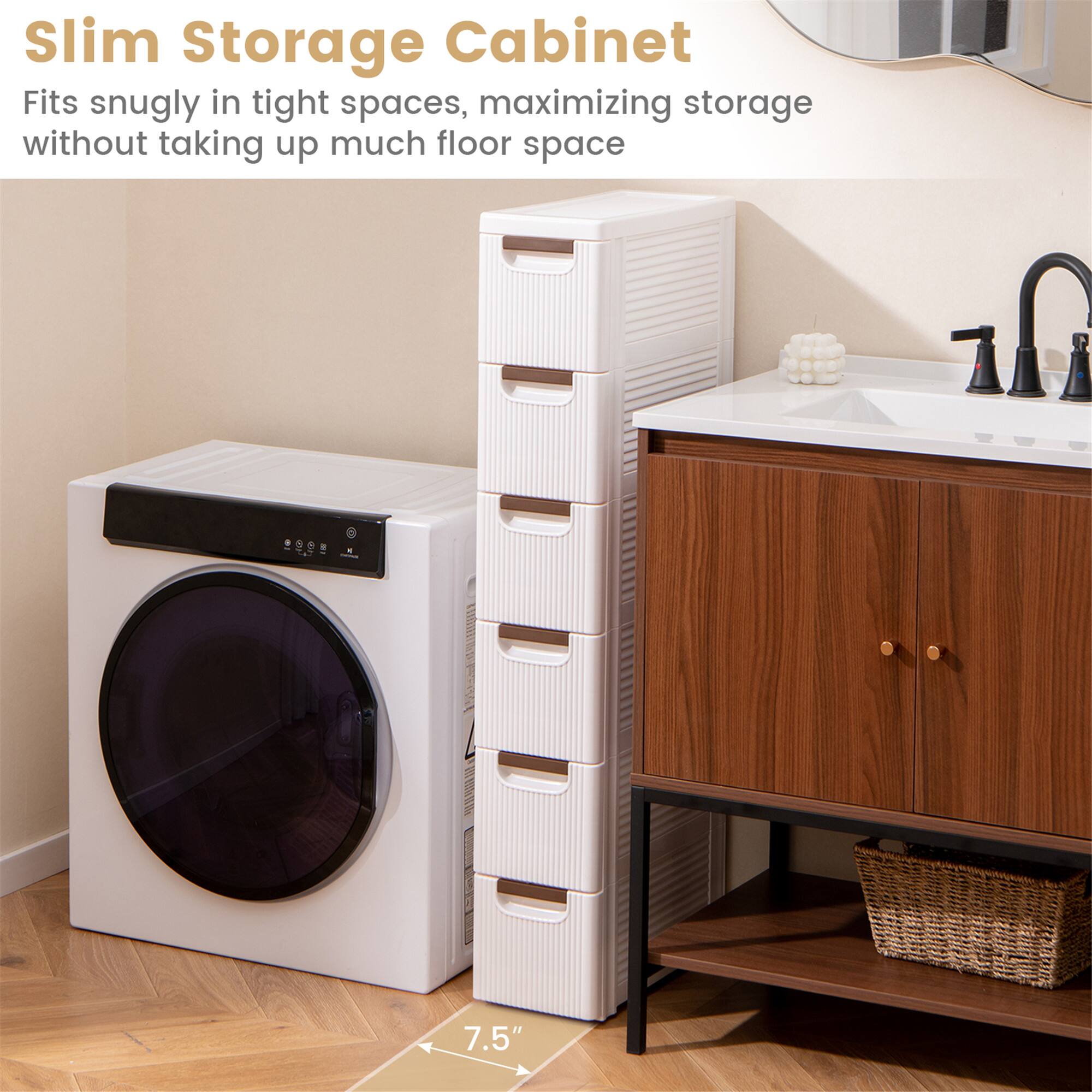 Slim Storage Cabinet  
Fits snugly in tight spaces, maximizing storage without taking up much floor space  

Slim Storage Cabinet  
Fits snugly in tight spaces, maximizing storage without taking up much floor space  

7.5"