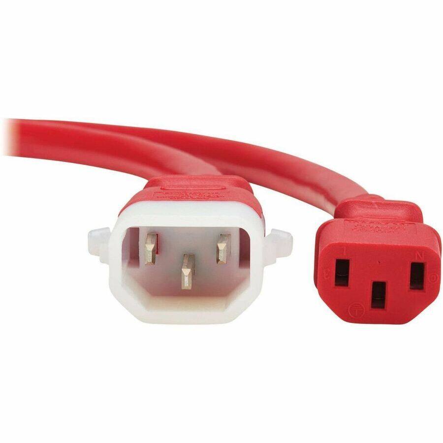 Alt View 3. Tripp Lite - TRIPP LITE Series PDU Power Cords C13 to P-Lock C14 Heavy-Duty 15A 250V 14 AWG 2 - Red.