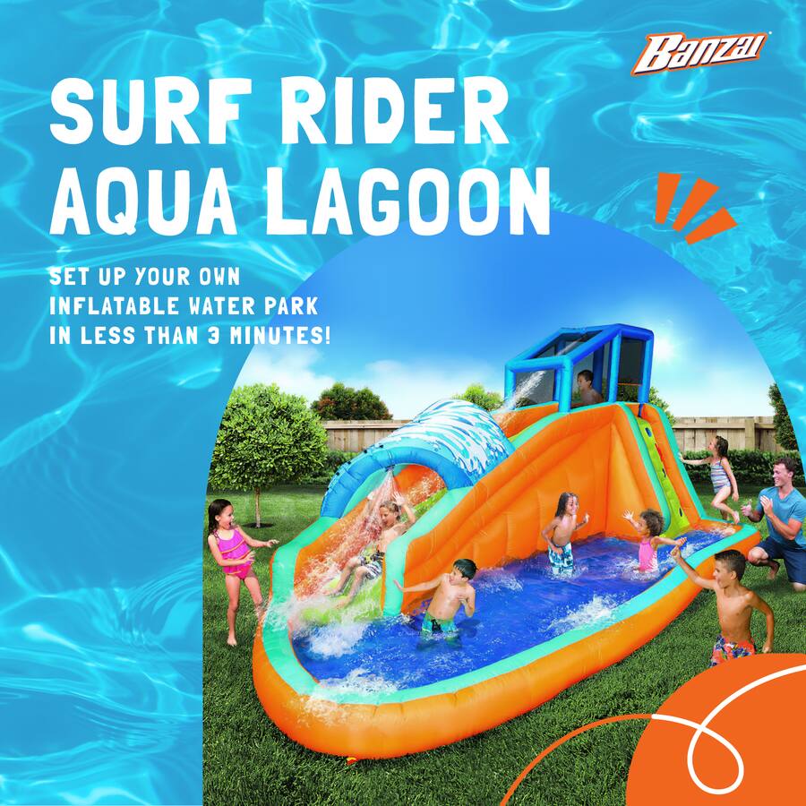 Surf Rider Inflatible Banzai Surf Rider Kids Inflatable Outdoor Aqua Lagoon Water Slide ...